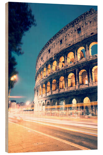 Puutaulu The Colosseum at night