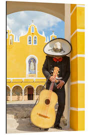 Aluminium print Mexican Mariachi with his guitar