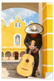 Sticker mural Mariachi mexicain avec sa guitare