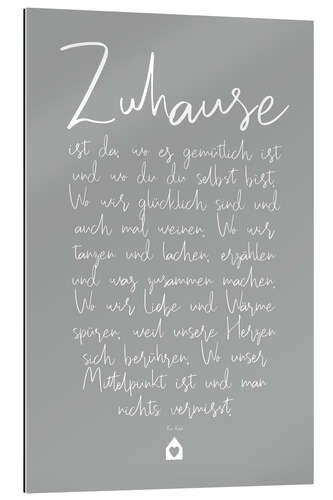 Gallery print Home poem (German)