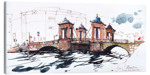 Lerretsbilde Lomonosov Bridge, Saint Petersburg, Russia