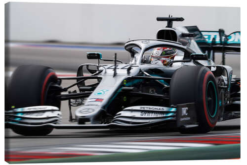 Canvas print Lewis Hamilton, Mercedes AMG, Sochi Autodrom 2019