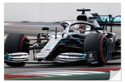 Sticker mural Lewis Hamilton, Mercedes AMG, autodrome de Sotchi 2019