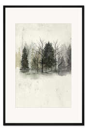 Gerahmter Kunstdruck Novemberwald