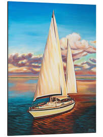 Magnettafel Segelturn am Morgen