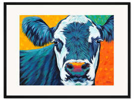 Gerahmter Kunstdruck Bunte Landkühe I
