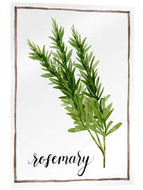 Akrylbilde  Herbal illustration rosemary - Grace Popp