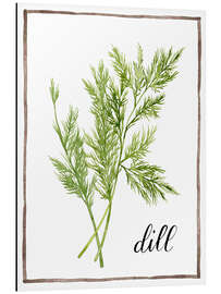 Magnettafel Kräuterillustration Dill