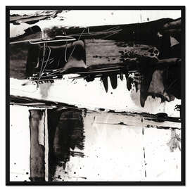 Gerahmter Kunstdruck Schroffe Kante I