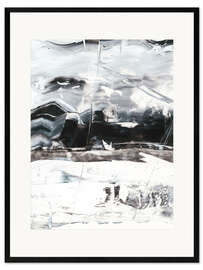 Inramat konsttryck Winter Lightning I