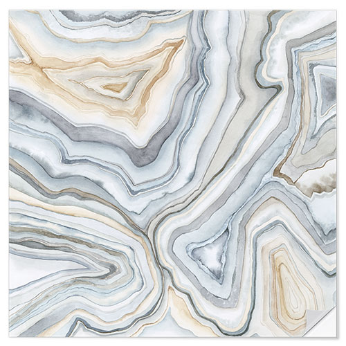 Selvklæbende plakat Agate Abstract II