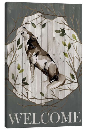 Canvas print The wolf says welcome