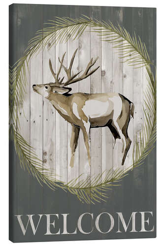 Canvas print The stag says welcome