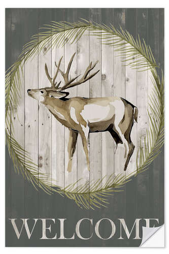 Självhäftande poster The stag says welcome