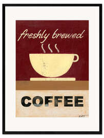 Kehystetty taidepainatus Freshly brewed coffee