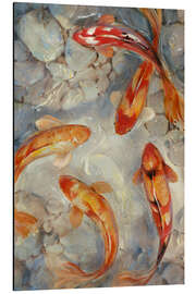 Magnettafel Koifische im Teich I