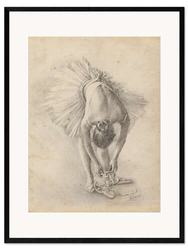 Gerahmter Kunstdruck Ballerina-Studie I