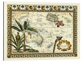 Magnettafel Tropische Karte von Ostindien