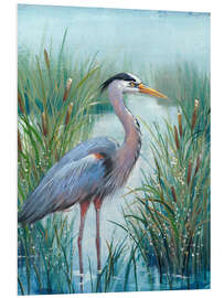 Foam board print Heron at dawn