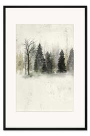 Gerahmter Kunstdruck Novemberwald