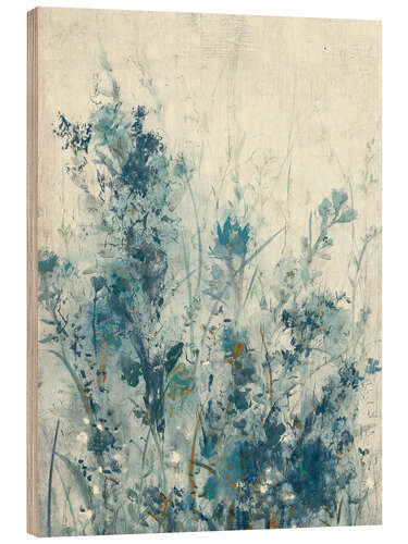 Tableau en bois Printemps bleu