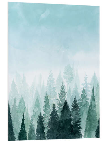 Foam board print Treetops I