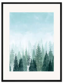 Gerahmter Kunstdruck Baumkronen II
