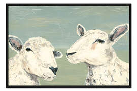 Gerahmter Kunstdruck Schüchternes Schaf