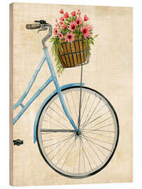 Wood print Flower courier II