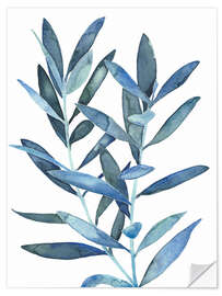 Wall sticker Indigo Leaves II