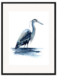 Plakat artystyczny premium w ramie Azur Heron II