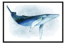Gerahmter Kunstdruck Buckelwal I