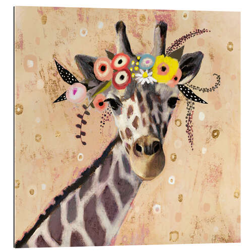 Galleriataulu Giraffe With Flowers