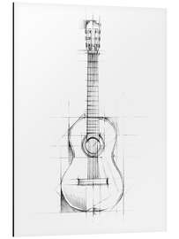 Magnettafel Gitarren-Skizze