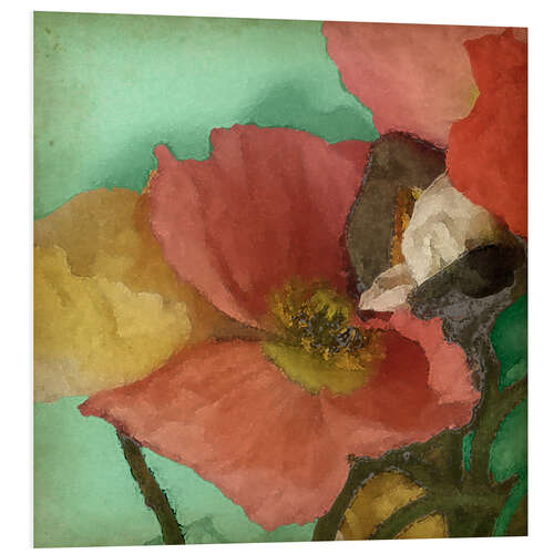 Foam board print Aquatic Poppies I