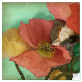 Muursticker Aquatic Poppies I