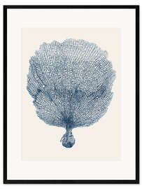 Ingelijste kunstdruk Sea fan indigo