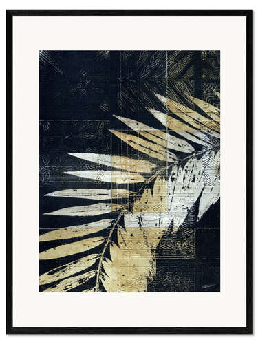 Gerahmter Kunstdruck Palm Deco II