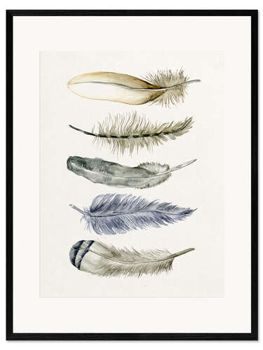 Plakat artystyczny premium w ramie Tribal Feather II