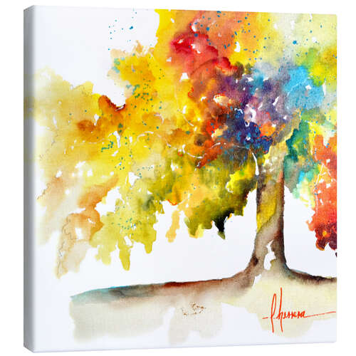 Canvas print Rainbow Trees I