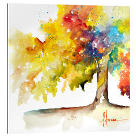 Tableau en plexi-alu Arbre arc-en-ciel I