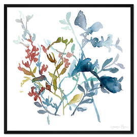 Gerahmter Kunstdruck Blüten-Array II