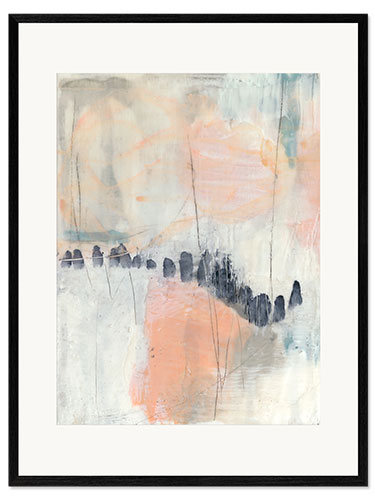 Framed art print Blush & Navy I