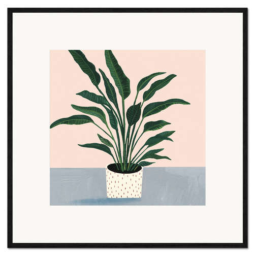 Framed art print Palm in point pot