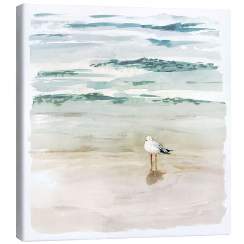 Canvas print Seagull on the beach II