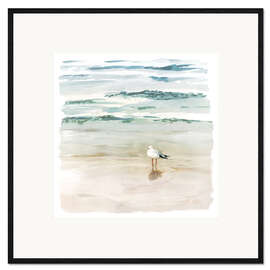 Framed art print Seagull on the beach II