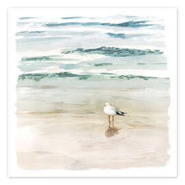 Tavla  Seagull on the beach II - Victoria Borges
