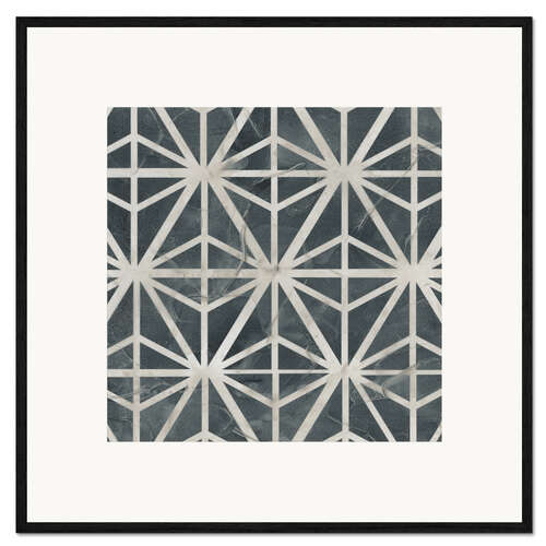 Gerahmter Kunstdruck Neutrale Fliese I