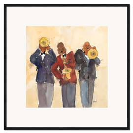 Impressão artística com moldura Jazz Trio I