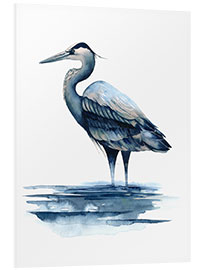 Foam board print Azur Heron I